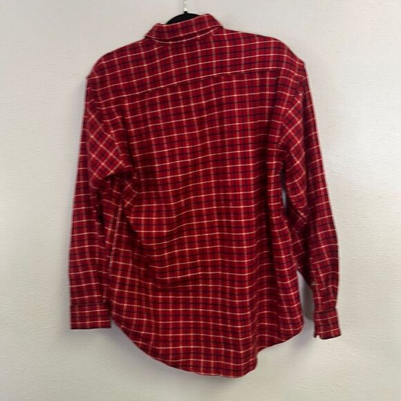 VTG 90s Uniqlo Men's Flannel Plaid Collared Buttons Up Long‎ Sleeve Shirt Size M - Picture 5 of 7